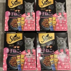 シーバ デュオ12ヶ月までの子ねこ用 香りのまぐろ味セレクション 200g×4個のサムネイル