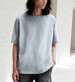 EXTRA FINE COTTON BASIC TEE 그레이쉬 블루