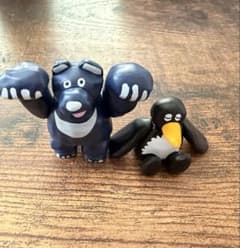 ツキノワグマとペンギンのミニフィギュア 2体セットのサムネイル