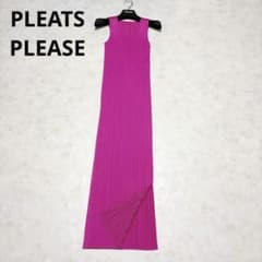 未使用級✨ PLEATS PLEASE ロングワンピース スリット 着丈125 - メルカリ