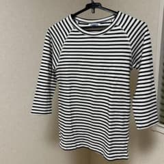 レディース　OMNES ボーダー 七分袖 カットソー　Sサイズ