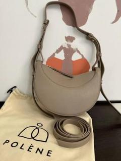 POLÈNE ブラックレザー ショルダーバッグ POLÈNE ブラックレザー ショルダーバッグ