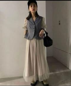 PEPLUM LINE CHIFFON SKIRT SET DRESSのサムネイル
