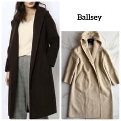 美品◇Ballsey プレミアム シャルム ウールリバー フーデット コート S 