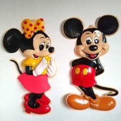 ヴィンテージ ミッキー&ミニー 壁掛け ブリスター 昭和レトロ - メルカリ
