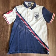 トミーフィルダー　ホワイト/ネイビー ポロシャツ Lのサムネイル
