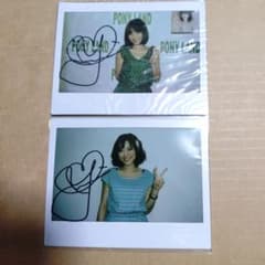 杉本有美 ワイドチェキ PONY LAND サイン入りポラロイド写真2枚セット