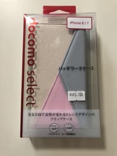 iPhone8/7対応 パッチワークケース フリップタイプ オバールピンクのサムネイル