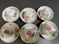マイセン カップ＆ソーサー二つ花 デミタスC&S 6客セット Meissen 