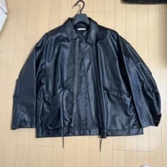 【完売品】WYM LIDNM フェイクレザー ブルゾン ブラック L 合皮のサムネイル