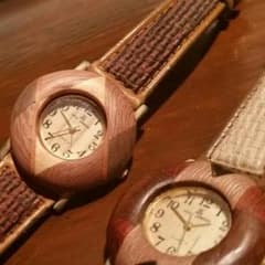 値下！2本セット ウッド 木製 中古 腕時計のサムネイル