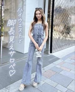 rady❤︎ハイウエストデニムサロペットのサムネイル