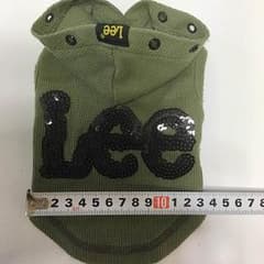 犬の服  Ｌｅｅカーキ色パーカー4Ｓのサムネイル