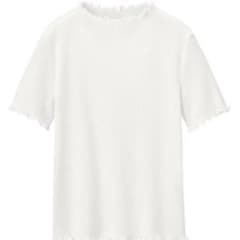 GU リブメローコンパクトTシャツ 白 夏 Tシャツ 半袖のサムネイル