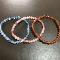 激安　アクアマリン　エピドート　ヘソナイト　ブレスレット 3本セット　Cのサムネイル