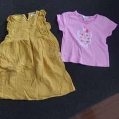2点120センチ　BABYDOL ピンク Tシャツ &　ふんわりワンピースのサムネイル