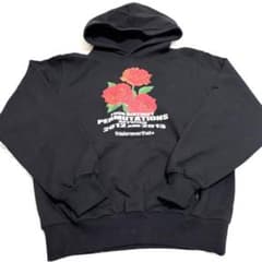 thisisneverthat ディスイズネバーザット ブラック パーカー 薔薇