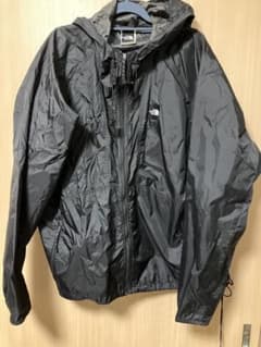 The North Face ブラックナイロンジャケット フード付き - メルカリ