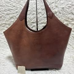 genten トスカ トートバッグ くり手 インナーポーチ付き ロゴ刻印 A4可 genten トスカ トートバッグ くり手 インナーポーチ付き ロゴ刻印 A4可