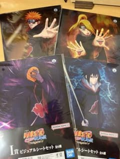 NARUTO 이치 반 쿠지 풍영탈환편 I상 비주얼 시트 세트 4점