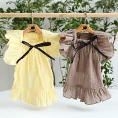 即購入⭕️キレイめシフォンチュニック♡ブラウンXLサイズのサムネイル