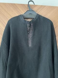 Kinema waffle henley neck shirt M - メルカリ