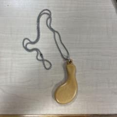 木製ペンダント ネックレス ナチュラルのサムネイル