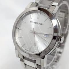 【稼働】バーバリー BU9000 シティ クォーツ スイス製 38mm シルバー 稼働】バーバリー BU9000 シティ クォーツ スイス製 38mm シルバー