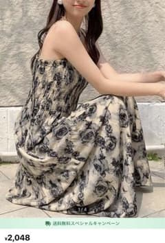 シーイン　オールオーバー花柄 シーリング キャミドレスのサムネイル