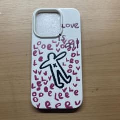 iPhone14pro用ケース ホワイト Loveデザインのサムネイル