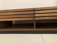 【値下げ】リビングテーブル　MKマエダ　新品　ウォールナット　ローテーブルのサムネイル