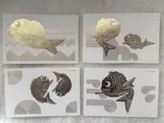 《user_861be2d4様専用》魚デザイン アートカードセット 5枚のサムネイル