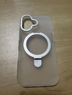 透明シリコンiPhone16ケース マグネット式スタンド付きのサムネイル
