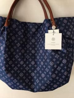 【新品】russet ラシット ふっくらトートバッグ大 ブルー×ピンクのサムネイル