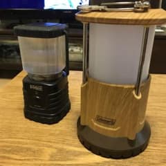 バッテリーロックLEDパックアウェイランタン　箱無し　木目　&おまけランタンのサムネイル