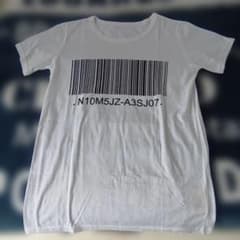 antiqua バーコードプリント Tシャツ ホワイト Mのサムネイル
