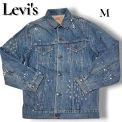 サイズM リーバイス ペンキ ダメージ加工 デニムジャケット 3RD 70569