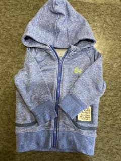 キッズ ジップアップパーカー ブルーのサムネイル