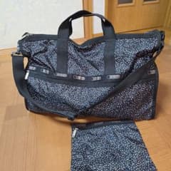 LeSportsac ボストンバッグ ドット柄 ポーチ付き - メルカリ