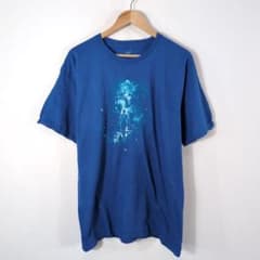 90's USA製 プリントTシャツ ブルー メンズL〜XL vintageのサムネイル