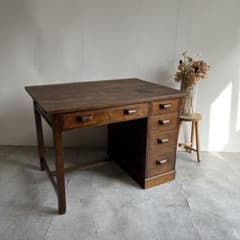 アンティーク 片袖机 デスク テーブル 昭和レトロ z481 - メルカリ