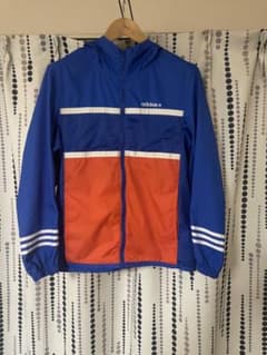 adidas NEO ナイロンジャケット L 青・オレンジのサムネイル
