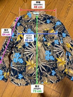 RAIKA INDUSTRY ボタニカル柄 長袖シャツ