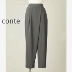 新品未使用 ＜conte＞アシンメトリー タック イージーパンツ 38 - メルカリ
