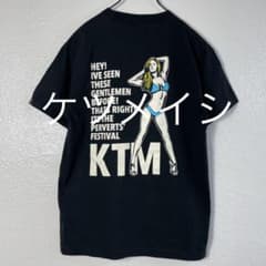케츠 메이시 KTM 라이브 투어 BIG 로고 백 프린트 반소매 T 셔츠 블랙 M