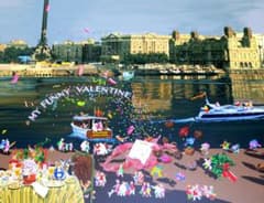 ヒロ・ヤマガタ】 恋人たちのフェスティバル シルクスクリーンシート