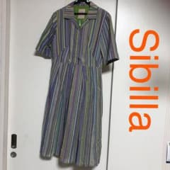 専用です‼️ シビラ  美しい  マルチカラー ストライプ  ワンピースのサムネイル