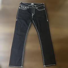 TRUE RELIGION デニムパンツ ブラック RICKY34 激太ステッチ - メルカリ