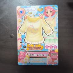 アイカツカード 肩だしイエロービジューニットのサムネイル