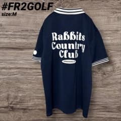 FR2 GOLF ゴルフウェア シャツ プリント ネイビー ロゴワッペン - メルカリ